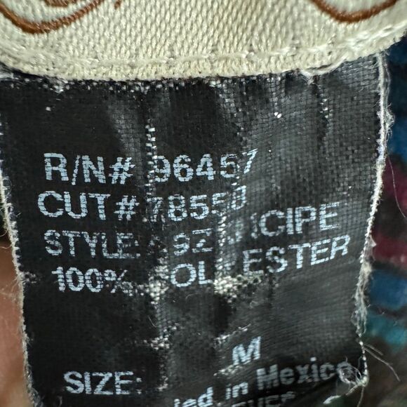 Eyelash Couture Y2K Multicolor Abstract Dye Scoop Neck T-Shirt M - Picture 5 of 6